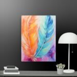 Two feathers canvas