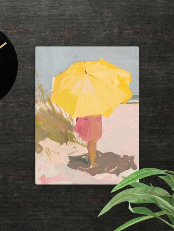 Woman on the beach canvas - 12×16