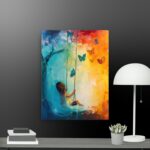 Girl on a swing canvas
