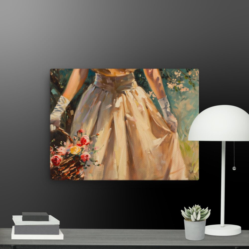Woman in the garden canvas - Image 2