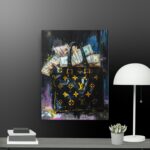 Stacks of cash canvas