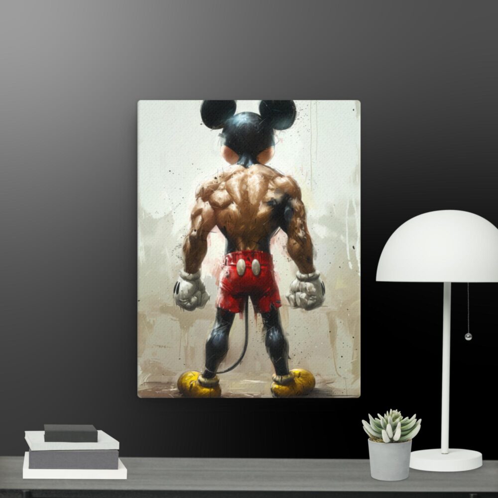 Boxing Mickey  canvas
