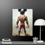 Boxing Mickey  canvas