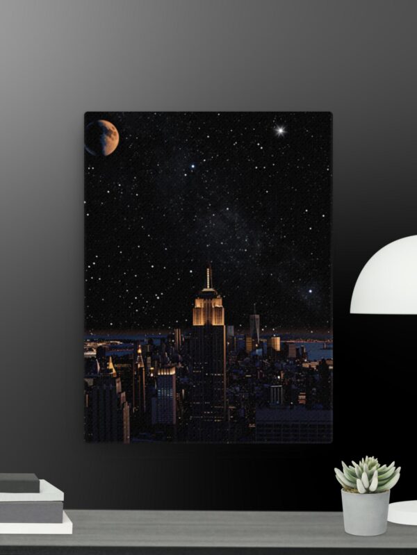 new York at night canvas - 12×16