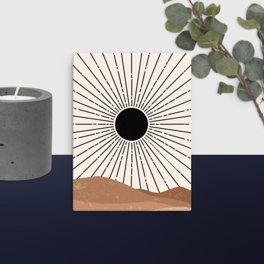 Bohemian black sun canvas - Image 2