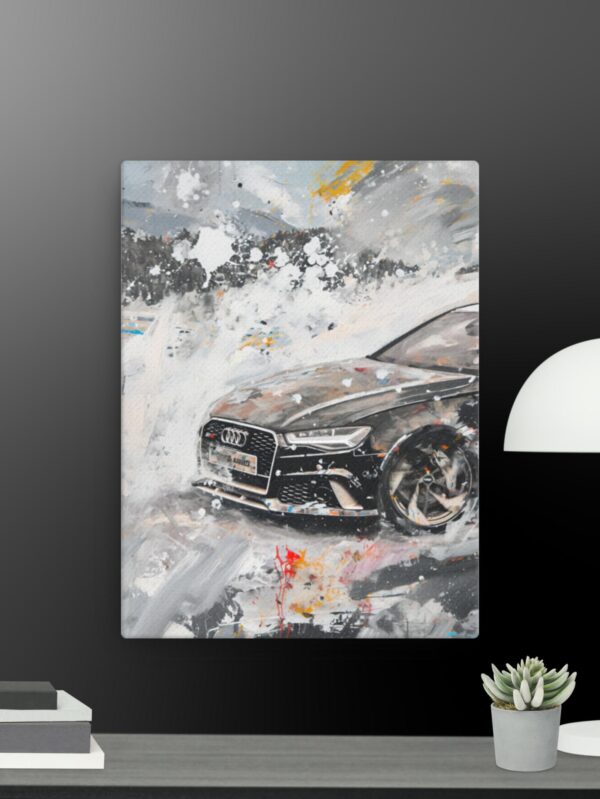 Audi car scene canvas - 12×16