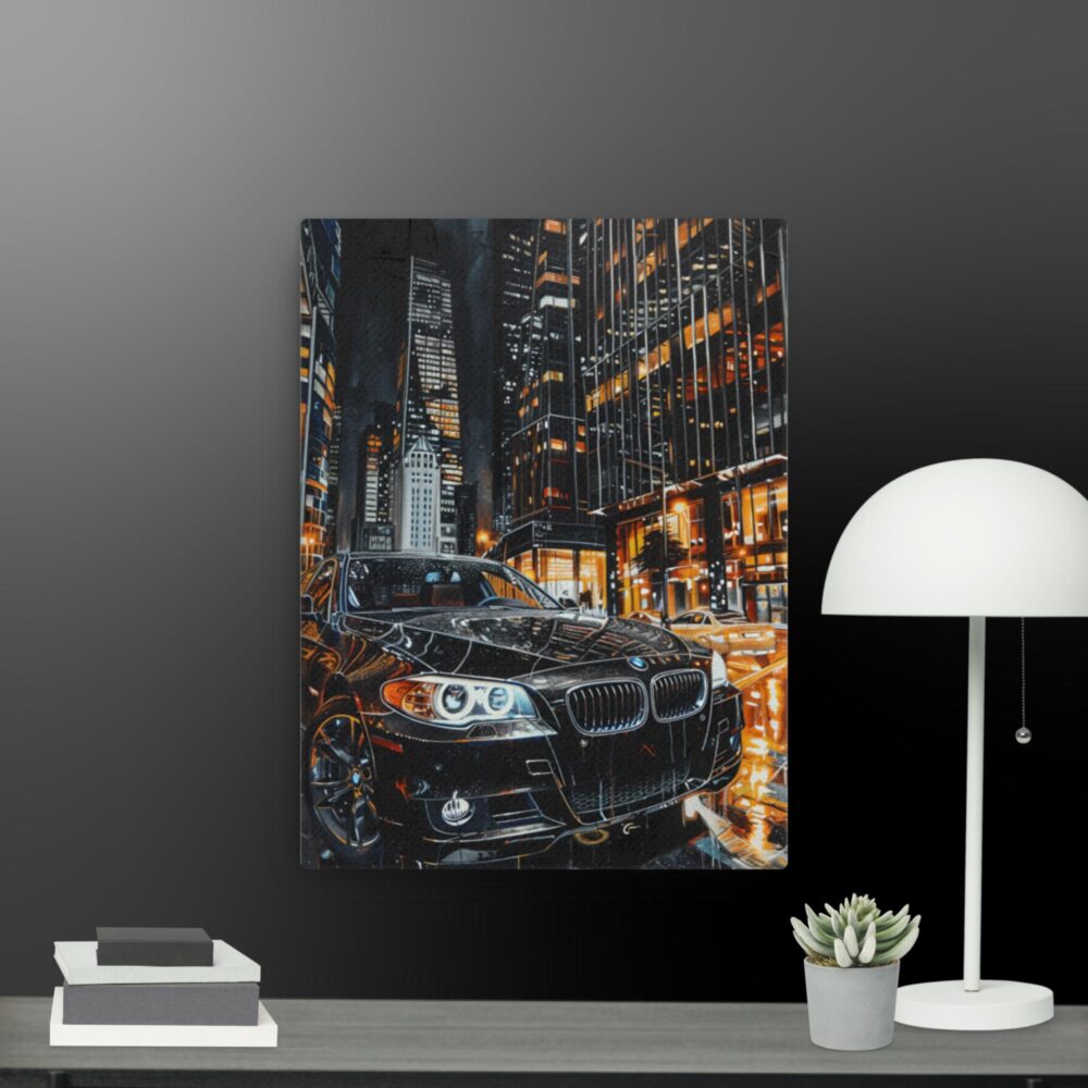 Black BMW Scene canvas