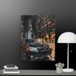 Black BMW Scene canvas