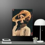 Woman in space canvas