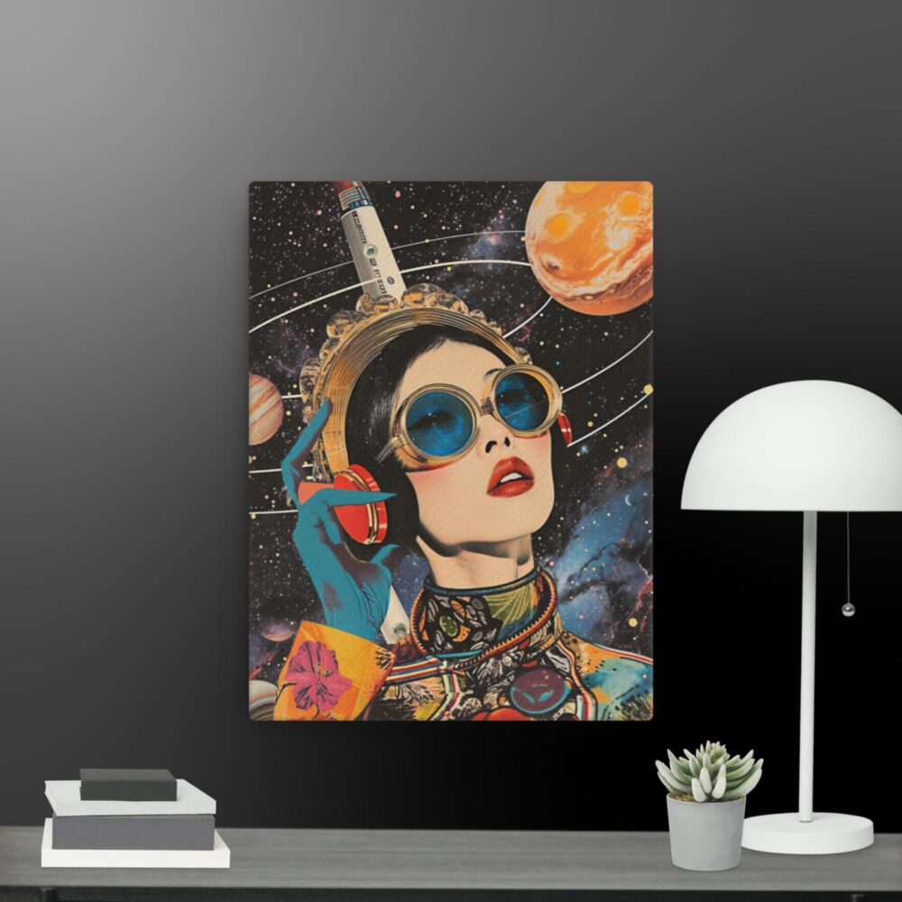 Woman in space canvas
