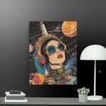 Woman in space canvas