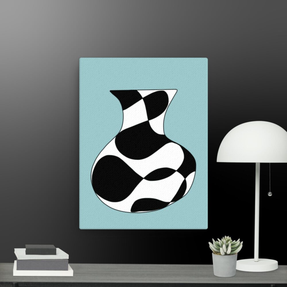 Contemporary black vase canvas - Image 2