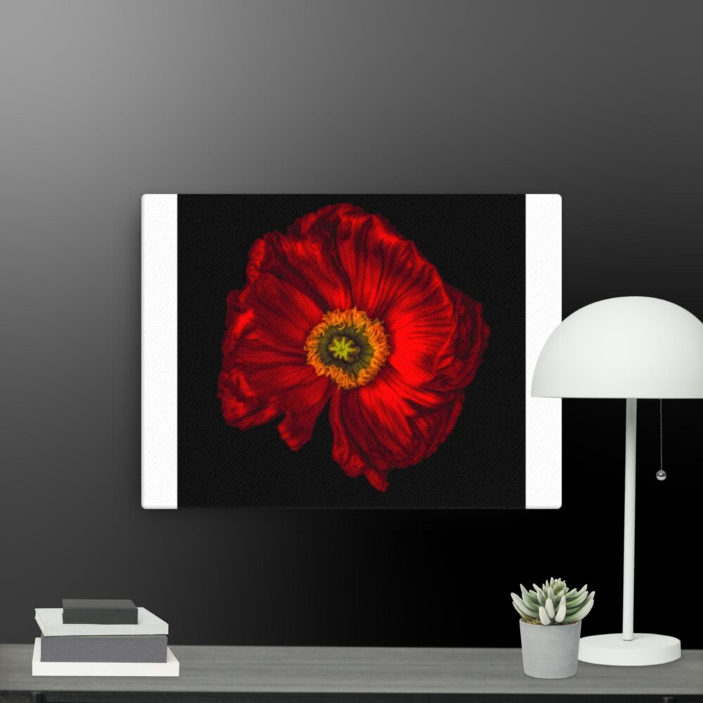 Red flower canvas - Image 2