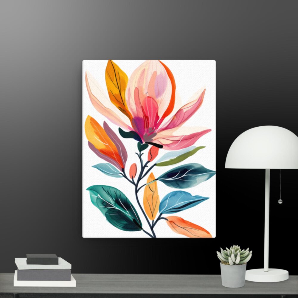Bright flower scene canvas - Image 2
