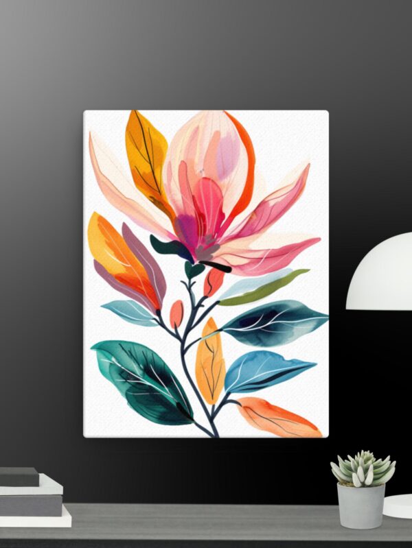 Bright flower scene canvas - 12×16