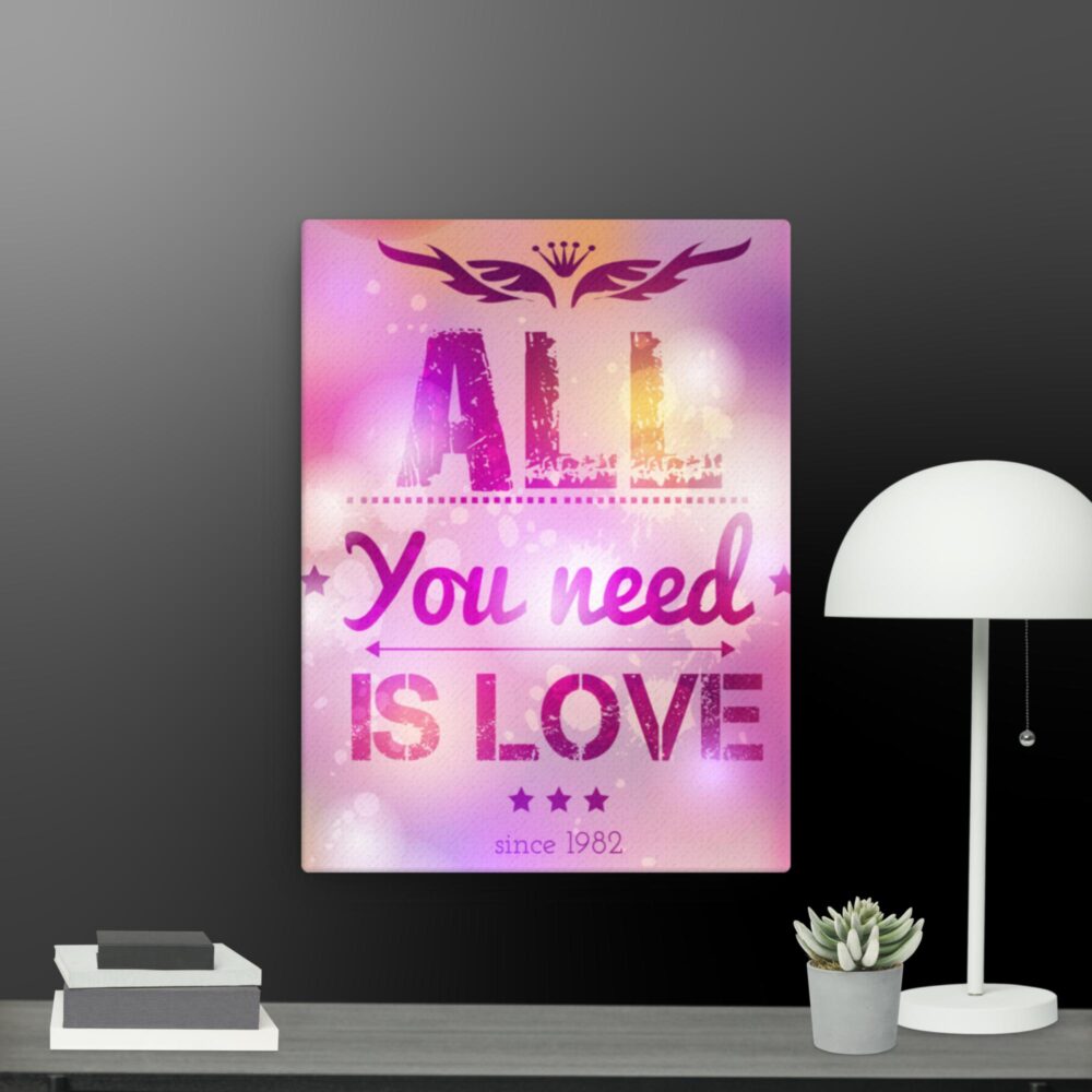 All you need is love canvas