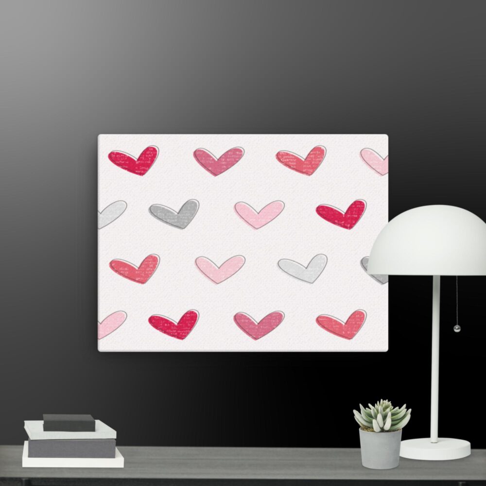 Love hearts canvas - Image 2