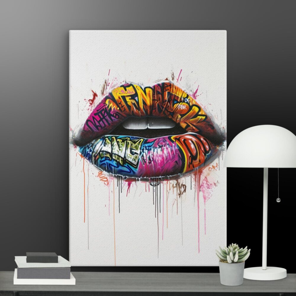 Pop Art Lips Canvas - Image 7