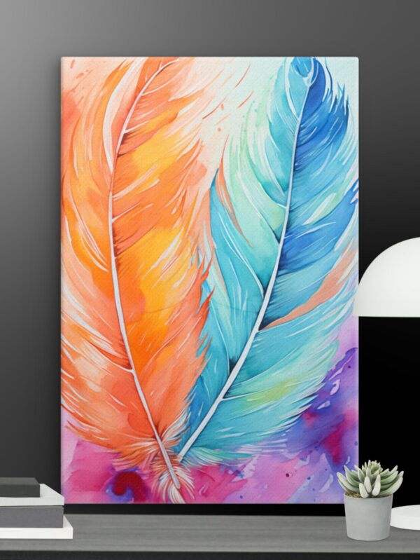 The Two Feathers Canvas - 12×18