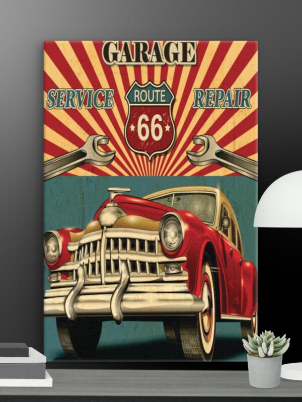 Retro car canvas - 12×18