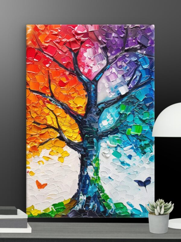 The Colourful tree canvas - 12×18