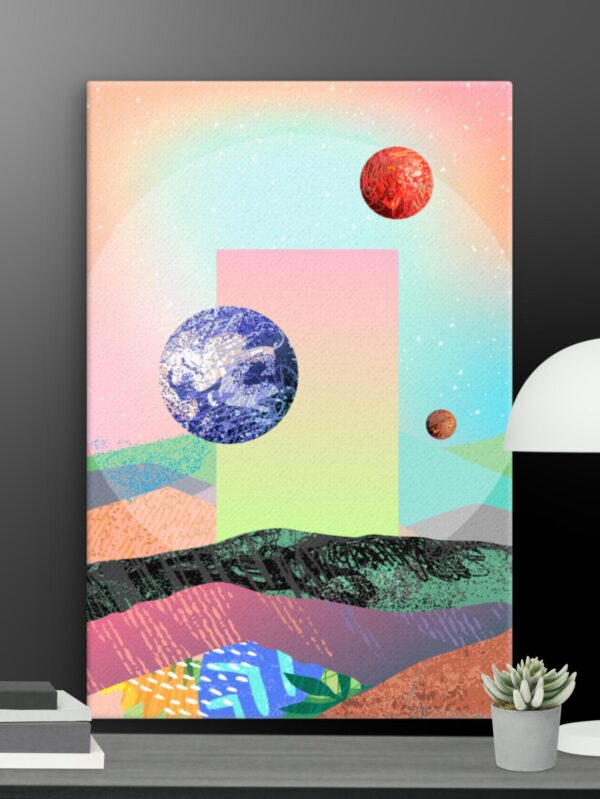 Mosaic Space canvas - 12×18