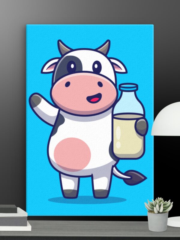 Happy Moo Canvas - 12×18