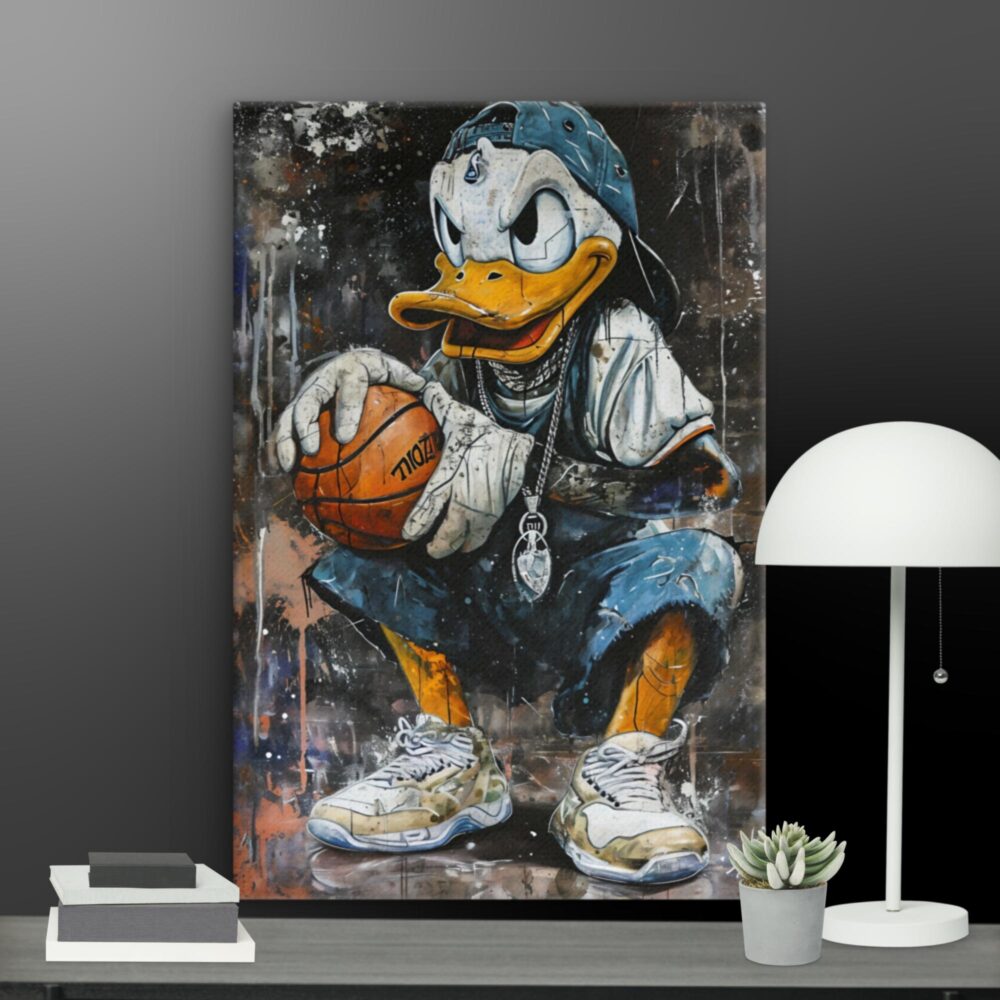 Donald Duck Basketball Pop Art canvas - Image 4