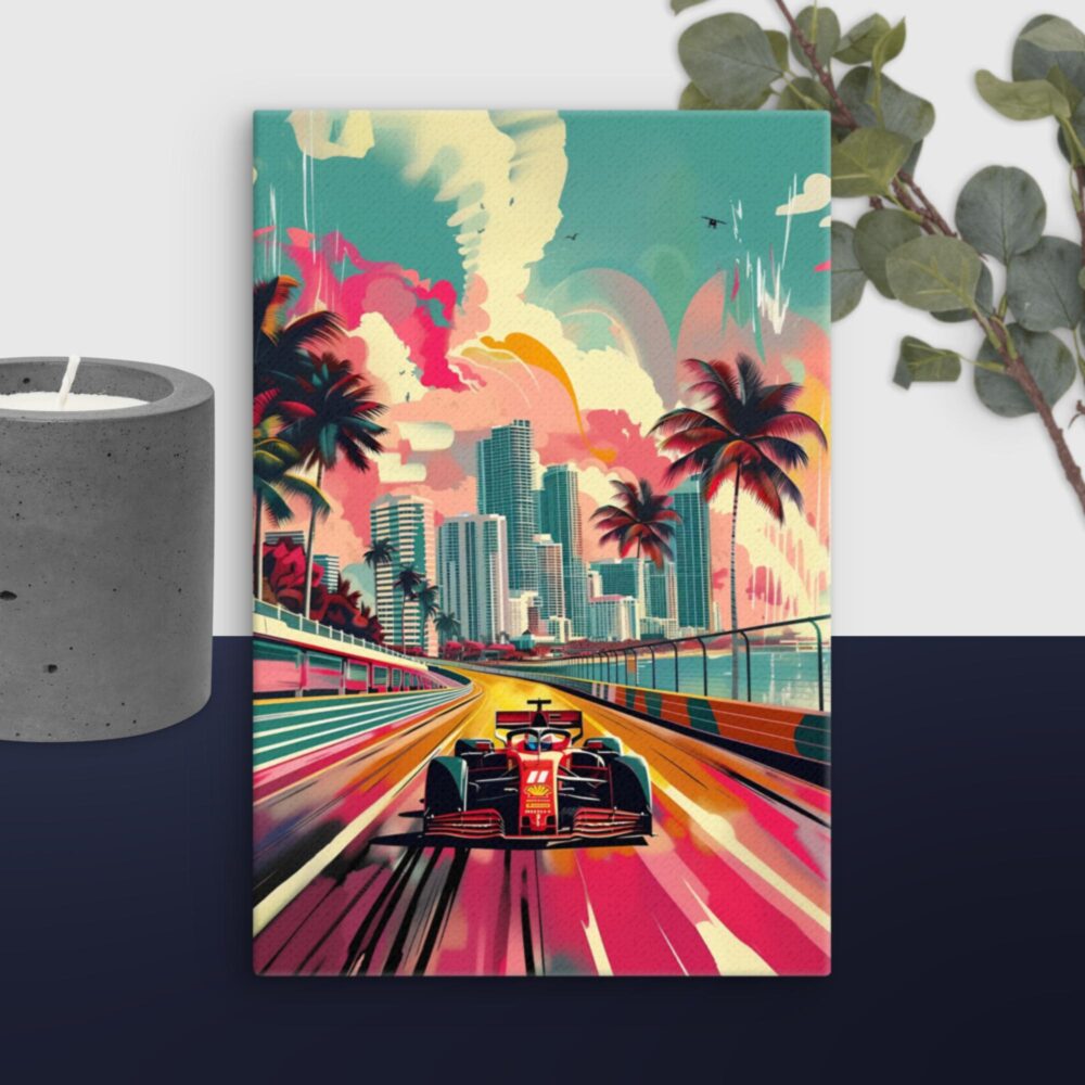Colourful Racing Car canvas - Image 5