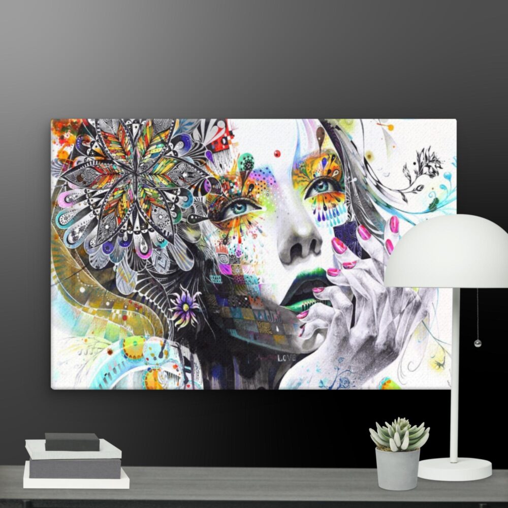 The Colourful lady canvas - Image 9