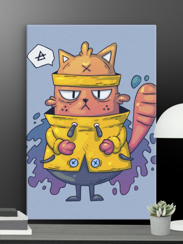 Mad cat canvas - 12×18