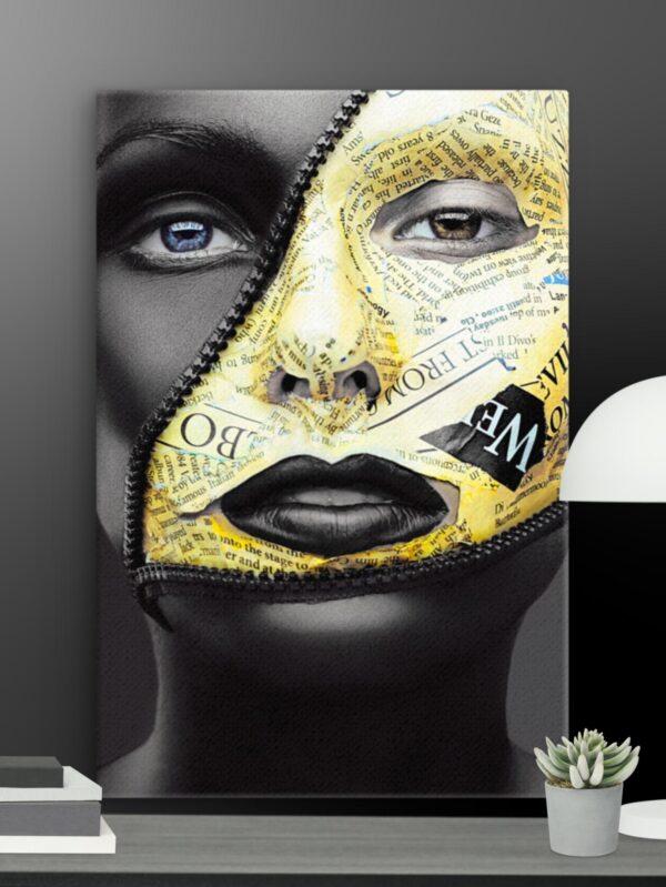 Black and Gold Close Up canvas - 12×18