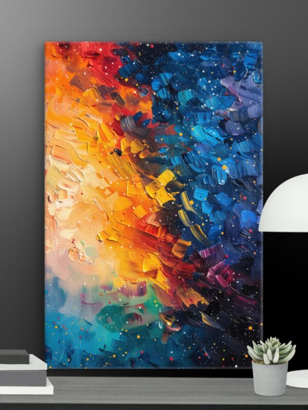 Abstract Stars in the sky canvas - 12×18