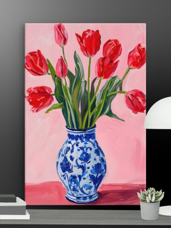 Vase of Tulips Canvas - 12×18