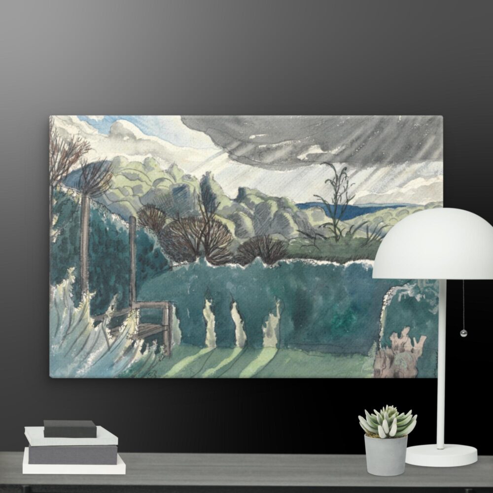 Landscape by Paul Nash canvas - Image 9