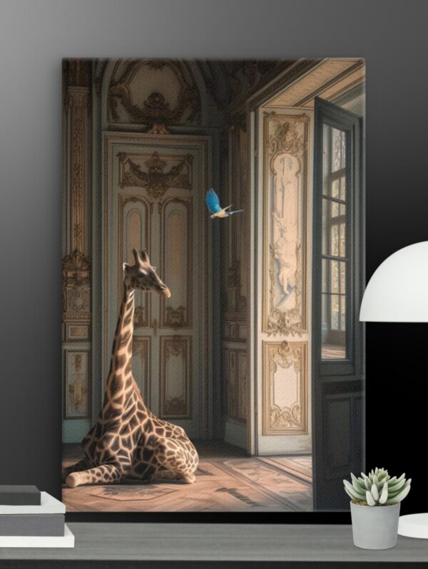 Giraffe Scene canvas - 12×18