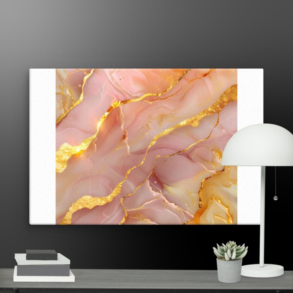 Gold and Pink canvas - Image 9