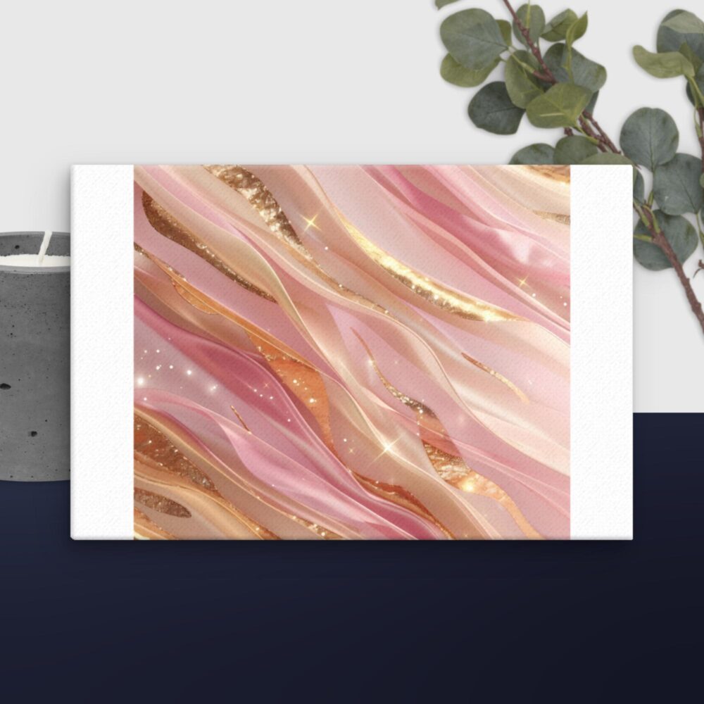 Pink Gold Glittery canvas - Image 9