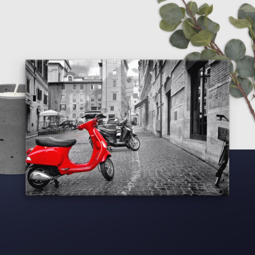 Red scene canvas - Image 9