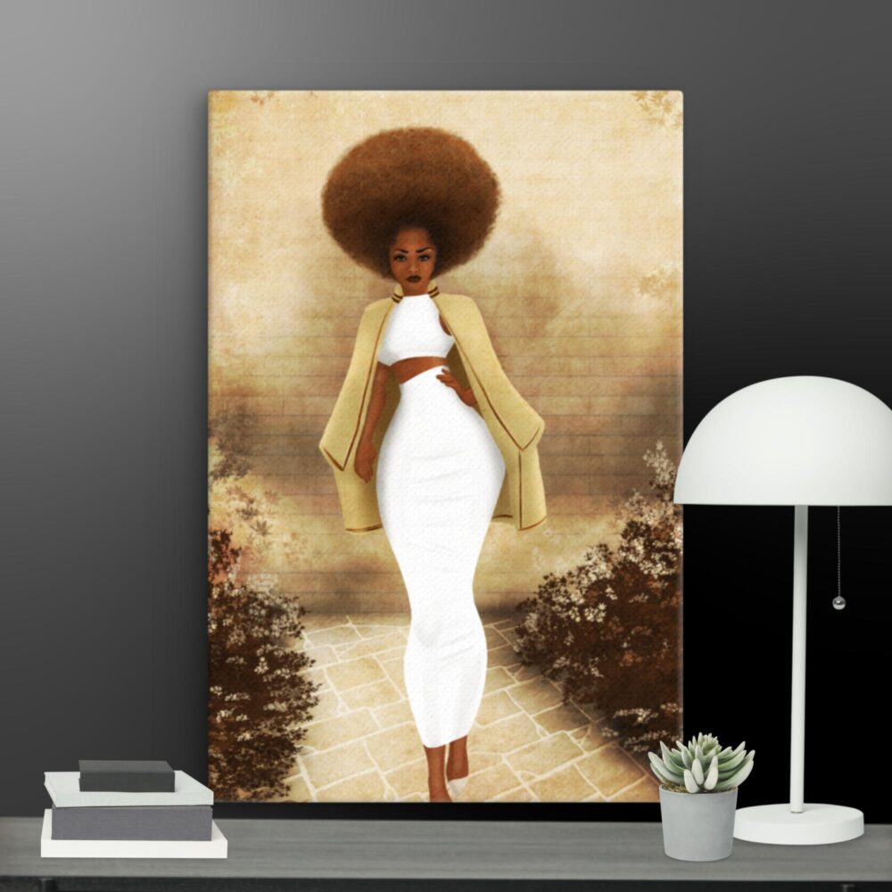 Bright afro scene canvas - Image 6
