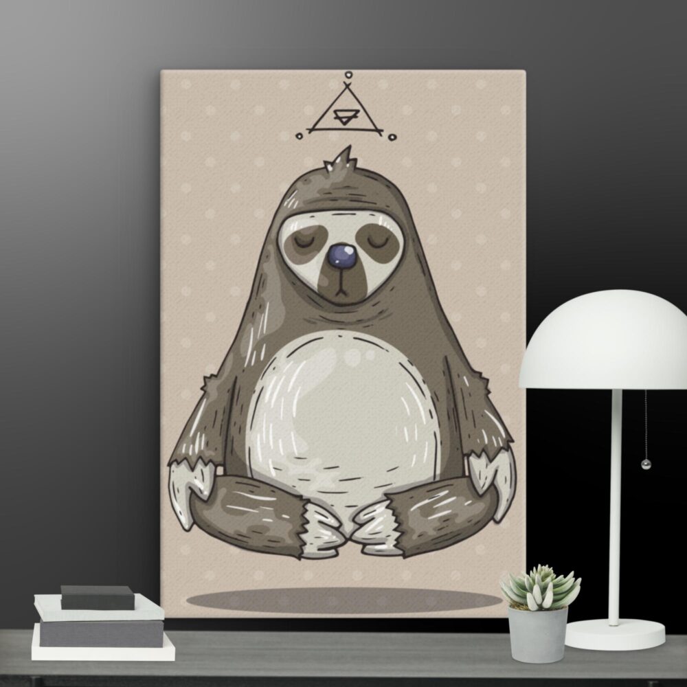 Sleeping sloth canvas - Image 9