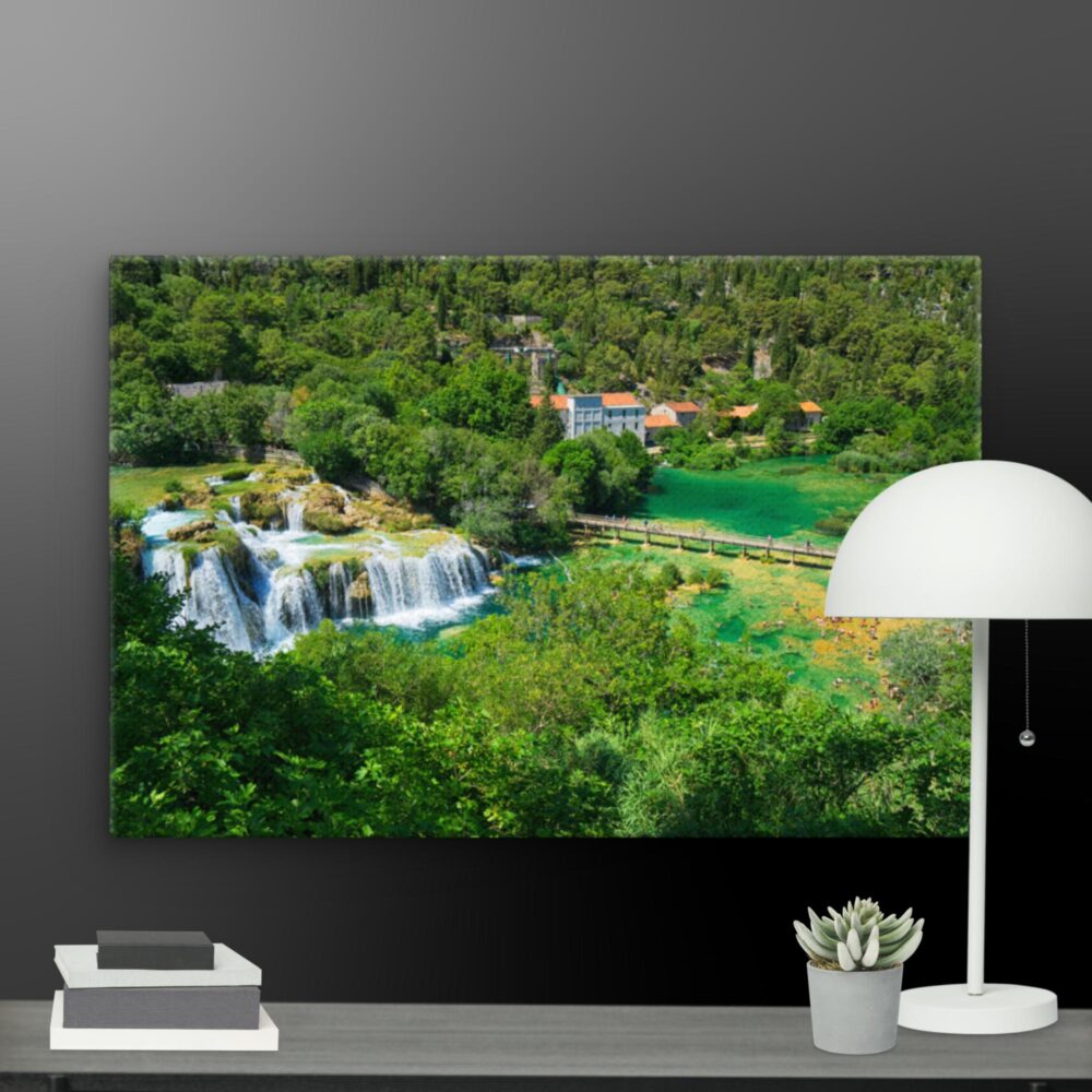 Waterfall scene canvas - Image 9