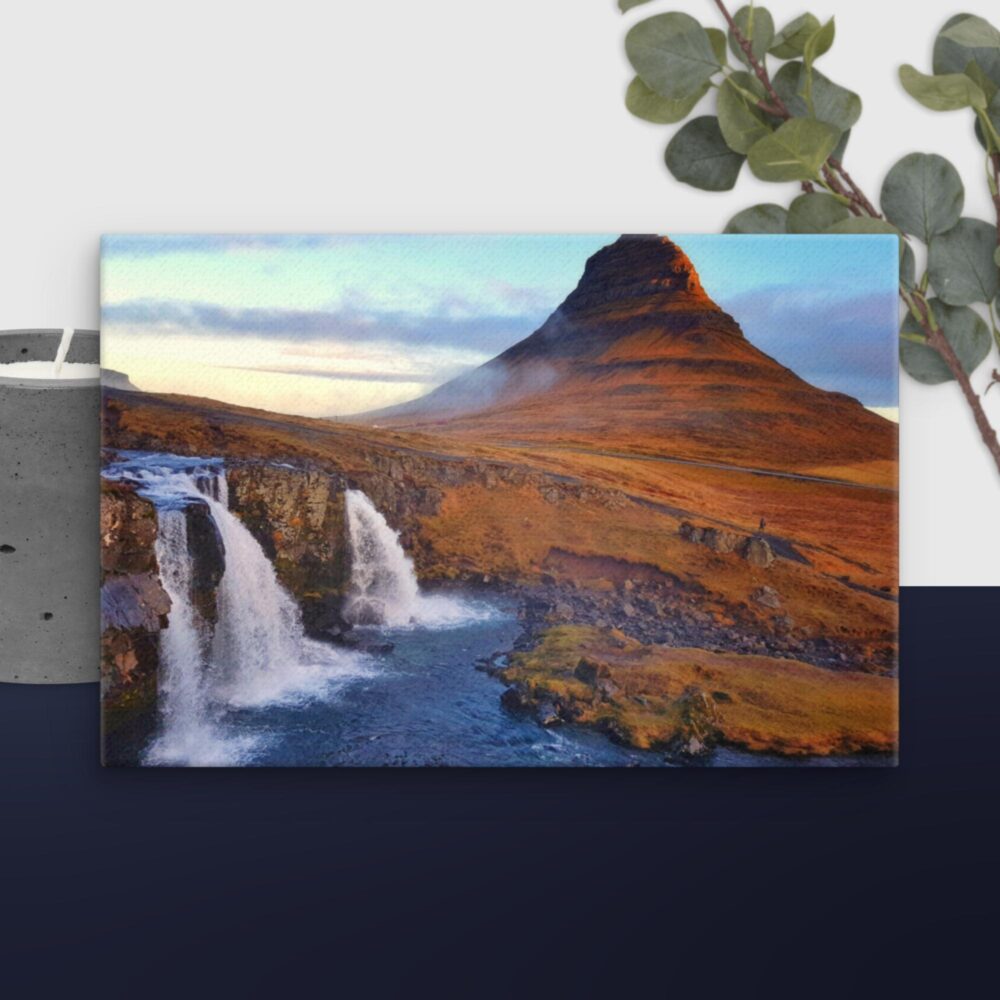 Waterfall scene canvas - Image 9