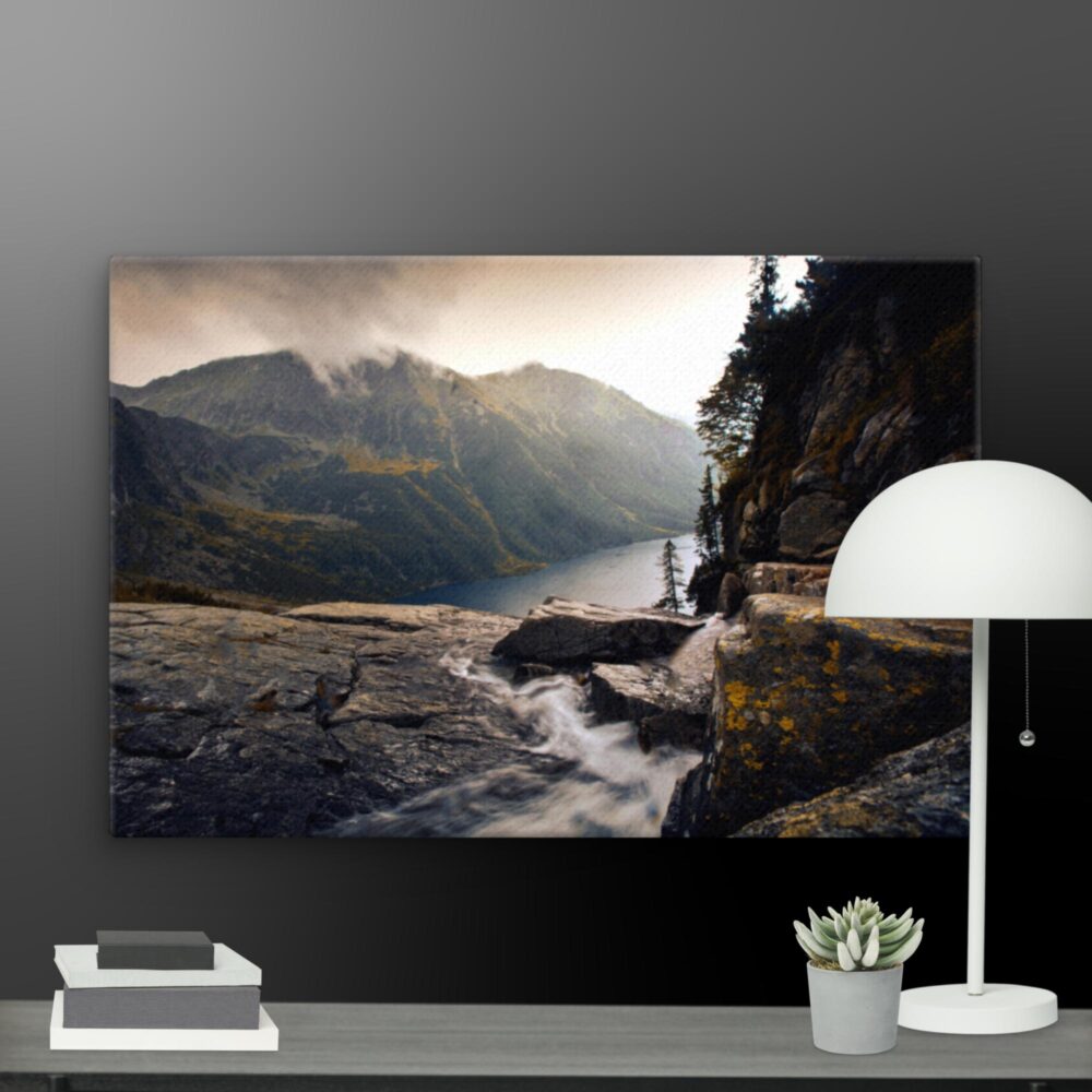 Dark nature scene canvas - Image 9