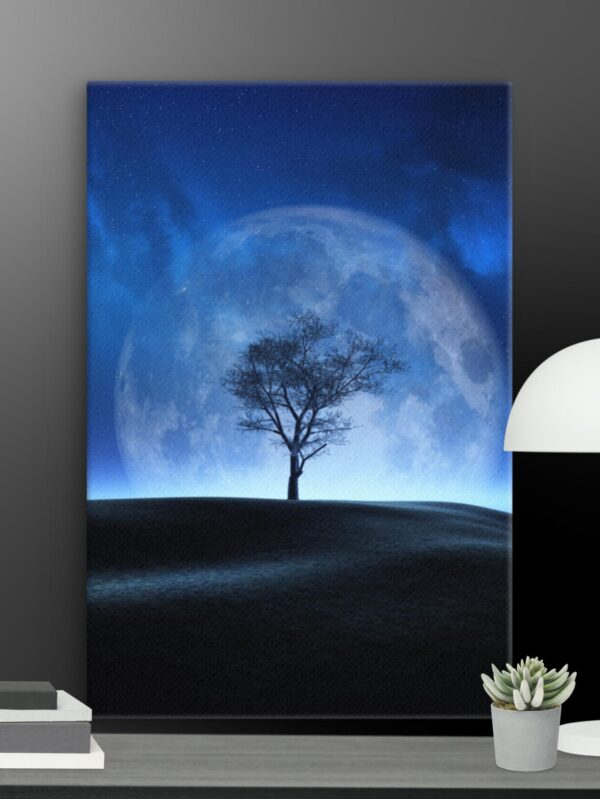 Blue moon scene canvas - 12×18