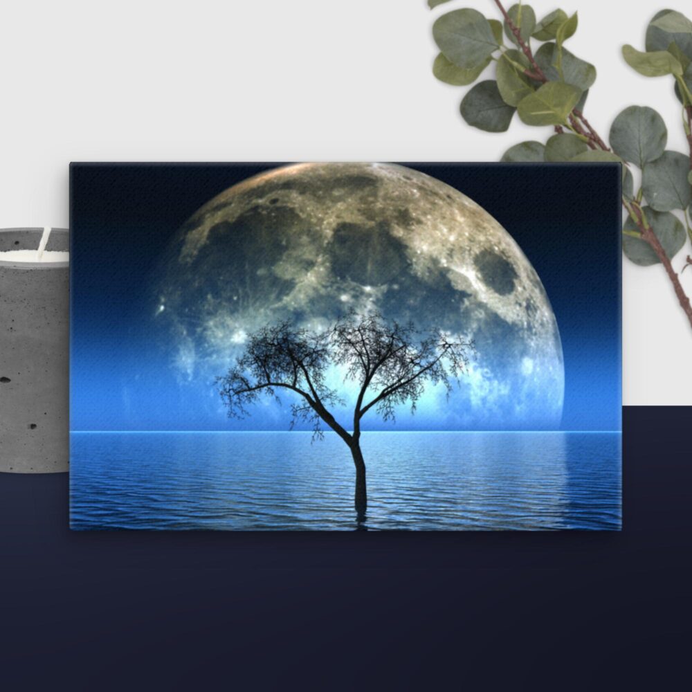 The moon in the water canvas - Image 9