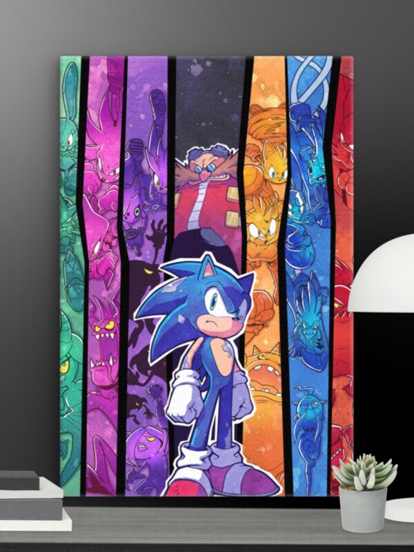 Sonic and friends canvas - 12×18