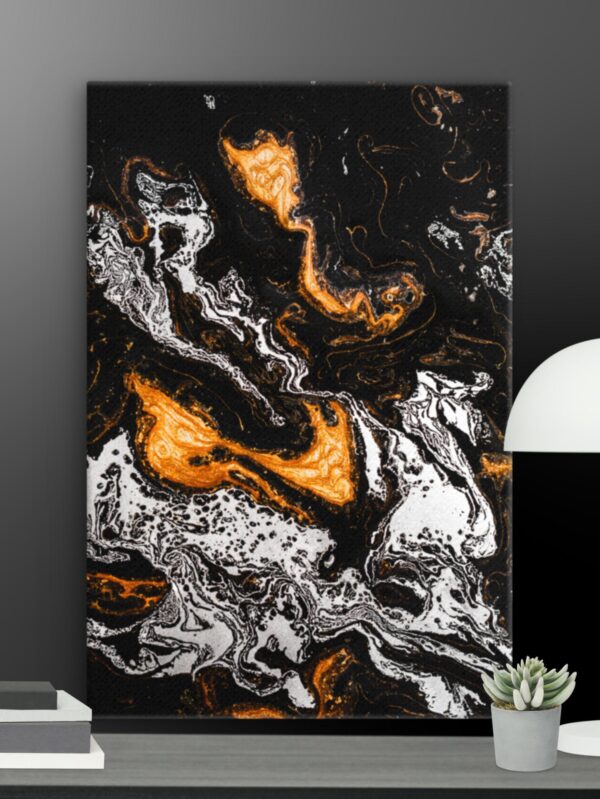 Orange black scene canvas - 12×18