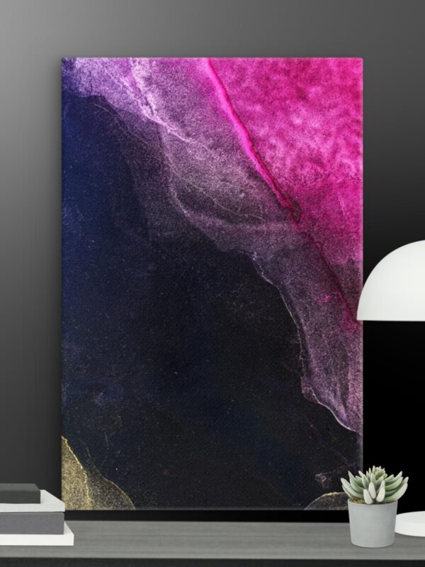 Pink marble effect canvas - 12×18