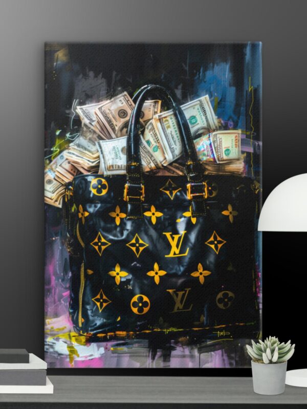 Stacks of cash canvas - 12×18